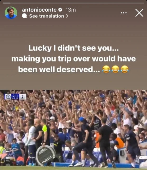 Conte Jokes That Tripping Tuchel Would’ve Been 'Well Deserved’